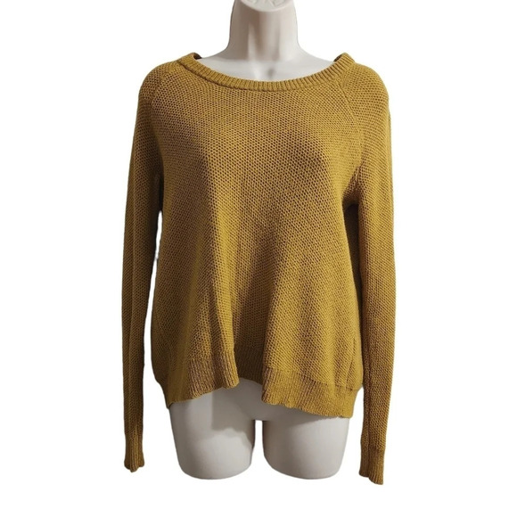 MADEWELL Province Cross-back Pullover Sweater In Savannah Moss Yellow Size XS - Picture 1 of 11
